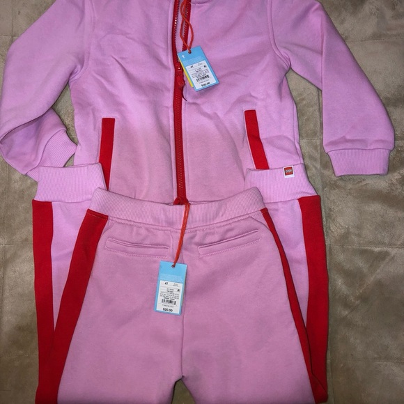 Lego Toddler Track & Joggers Set. NWT. Size 4T. Pink and Red. - Picture 3 of 7